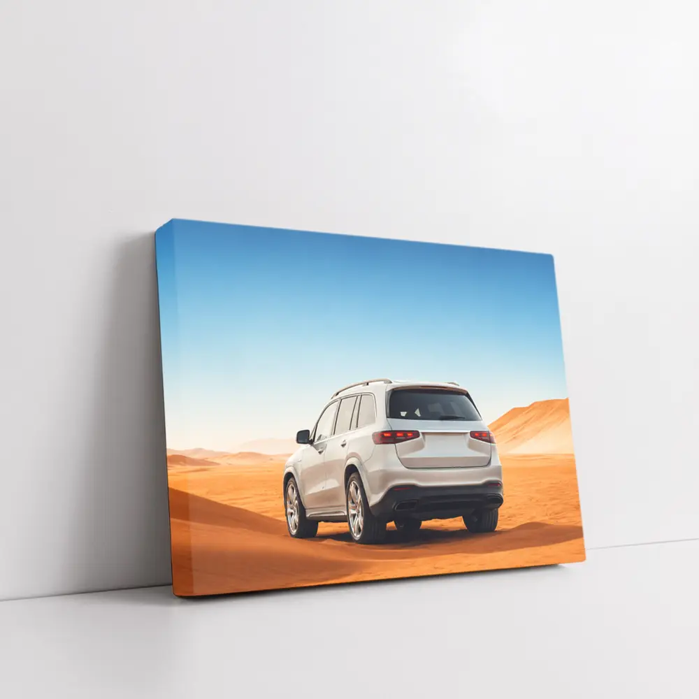 Mercedes GLS SUV White Desert Dunes – Wall Art