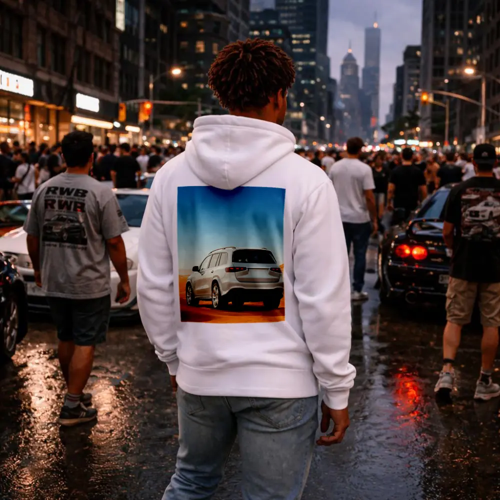 Mercedes GLS SUV White Desert Dunes – Hoodies