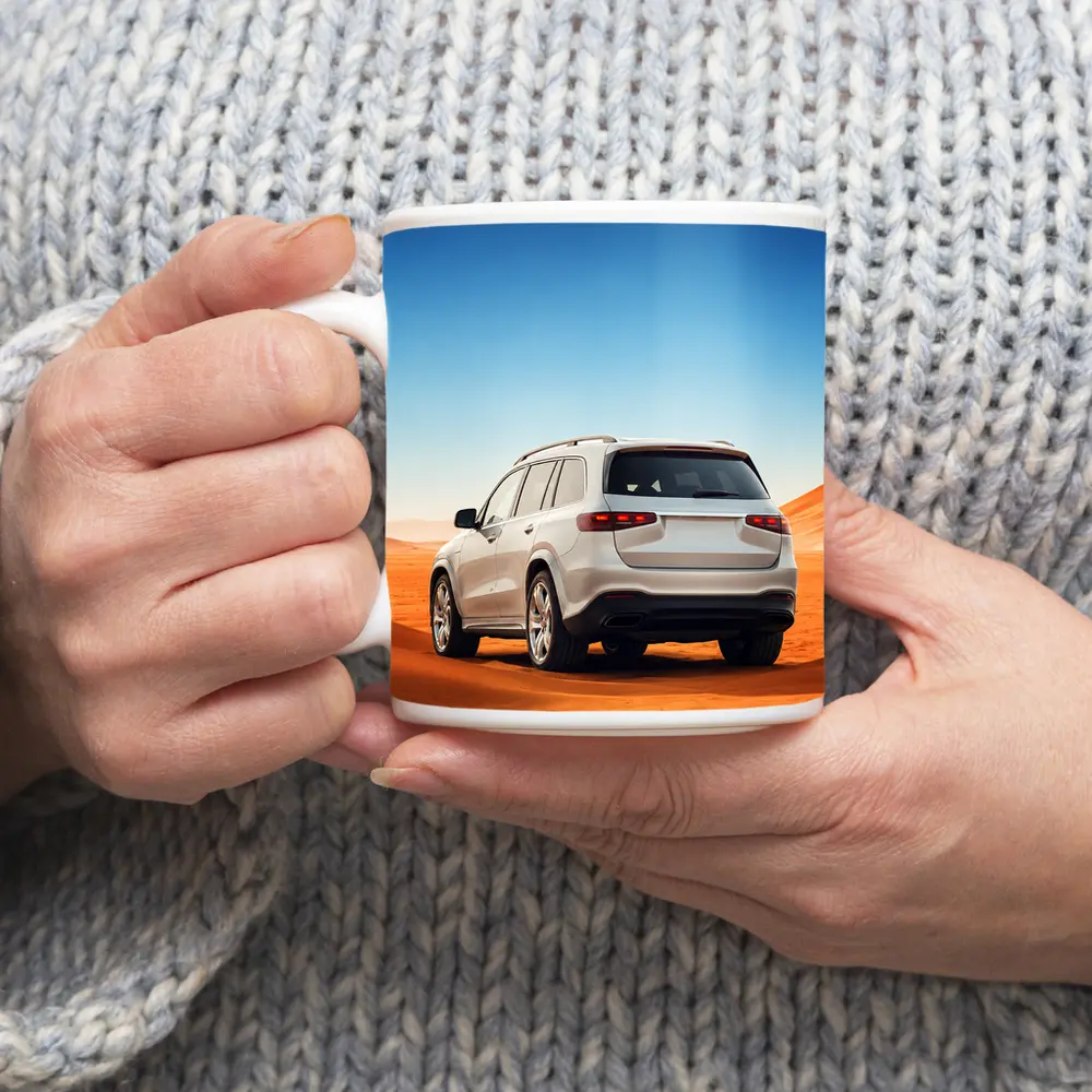 Mercedes GLS SUV White Desert Dunes – Mugs