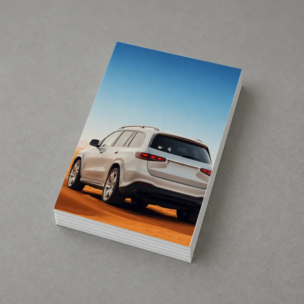 Mercedes GLS SUV White Desert Dunes – Postcards