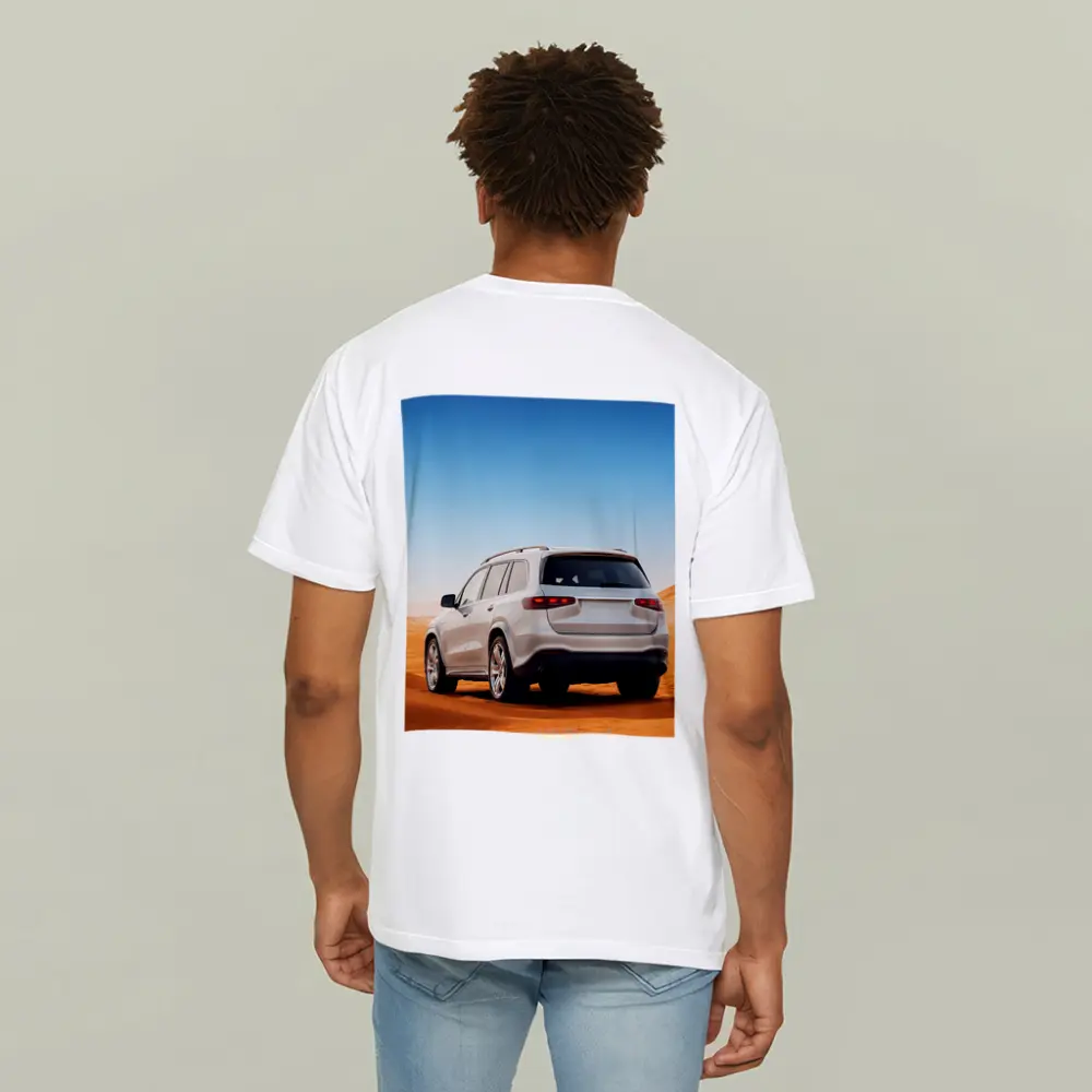 Mercedes GLS SUV White Desert Dunes – T-Shirts