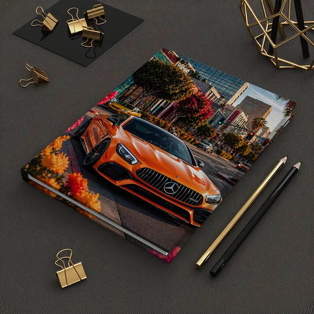 Mercedes AMG GT Orange City Street Scene – Notebooks