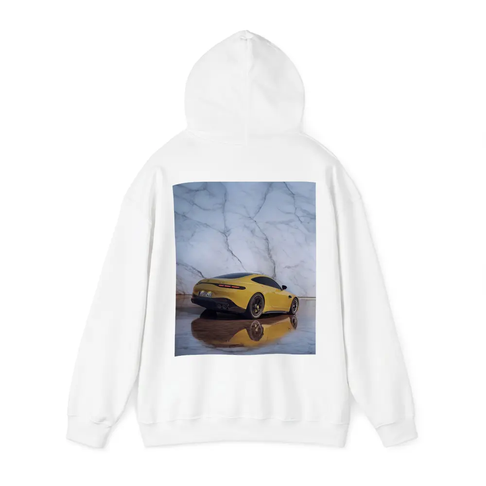 Mercedes AMG GT Yellow Marble Background – Hoodies