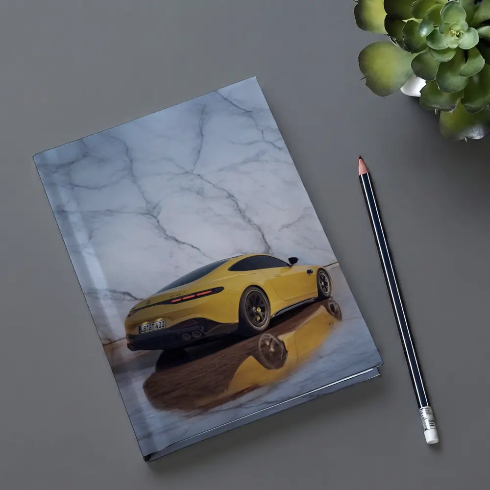 Mercedes AMG GT Yellow Marble Background – Notebooks