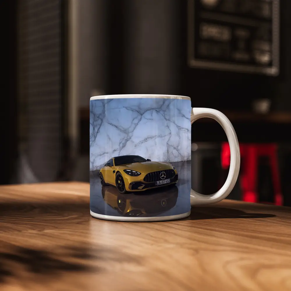 Mercedes AMG GT Yellow Marble Studio – Mugs