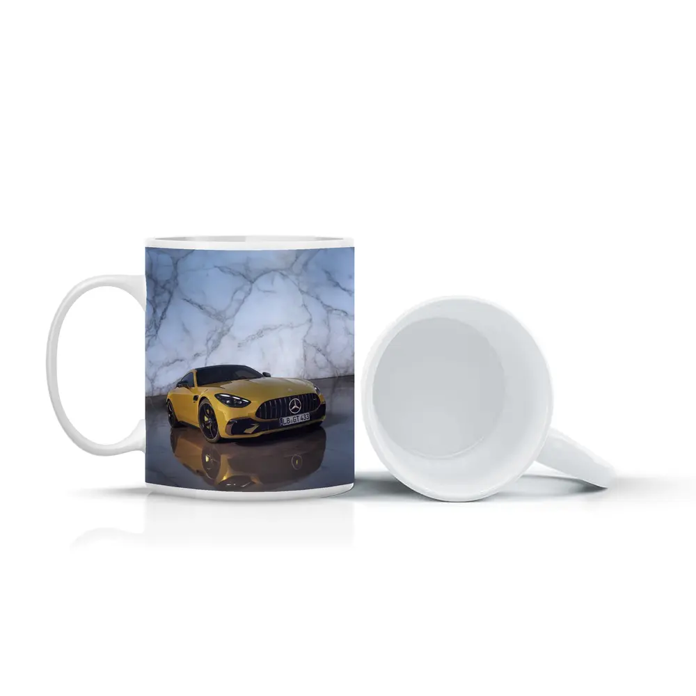 Mercedes AMG GT Yellow Marble Studio – Mugs