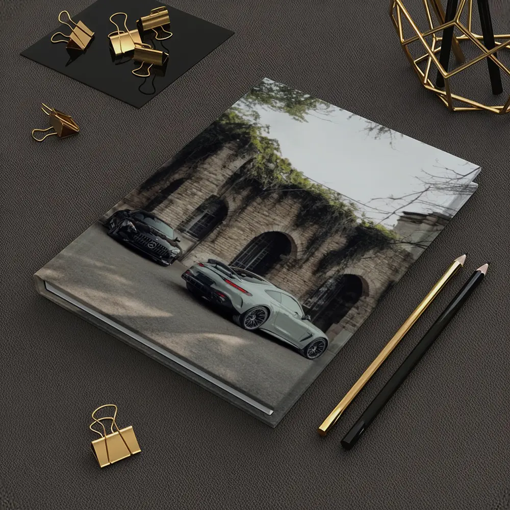 Mercedes AMG GT Two Cars Stone Building – Notebooks