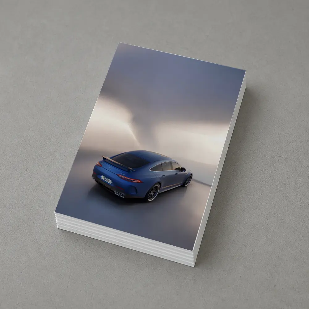 Mercedes AMG GT 63 Blue Studio Shot – Postcards