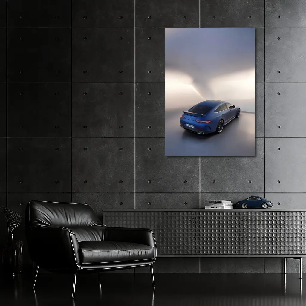 Mercedes AMG GT 63 Blue Studio Shot – Wall Art