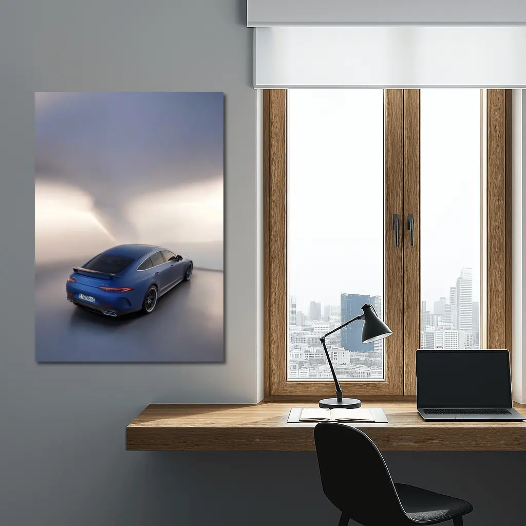Mercedes AMG GT 63 Blue Studio Shot – Wall Art