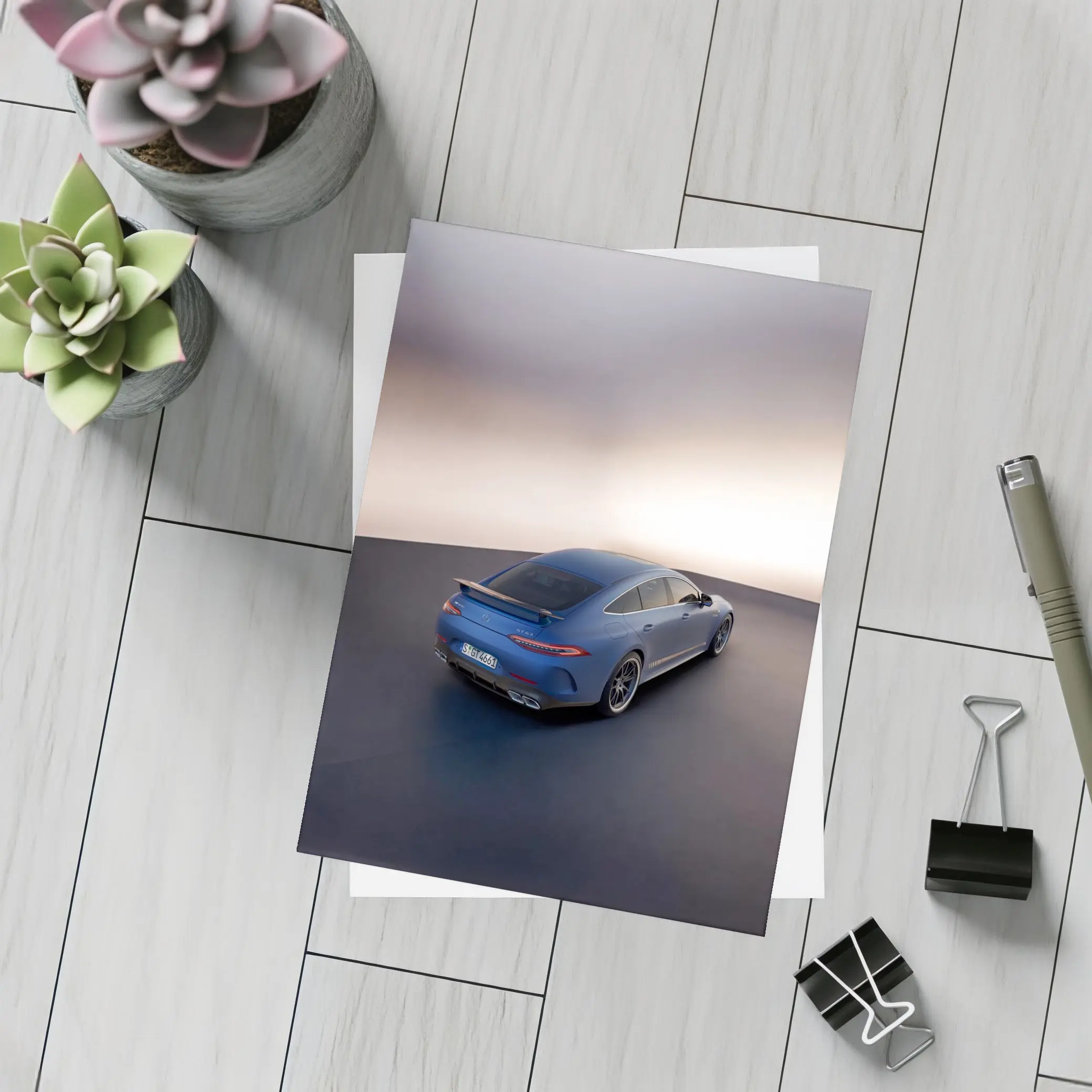 Mercedes AMG GT 63 Blue Studio Shot – Postcards