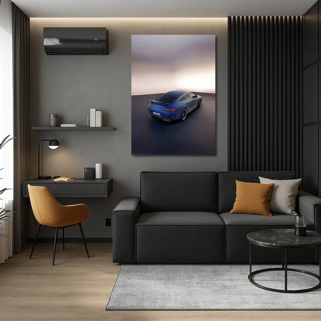 Mercedes AMG GT 63 Blue Studio Shot – Wall Art