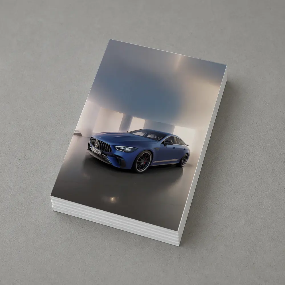 Mercedes AMG GT 63 Blue Studio Shot – Postcards
