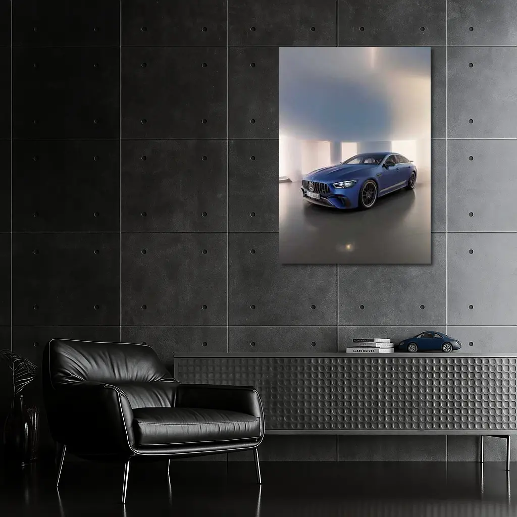 Mercedes AMG GT 63 Blue Studio Shot – Wall Art