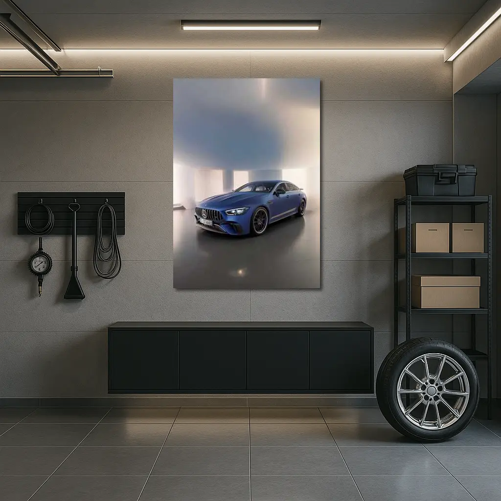 Mercedes AMG GT 63 Blue Studio Shot – Wall Art