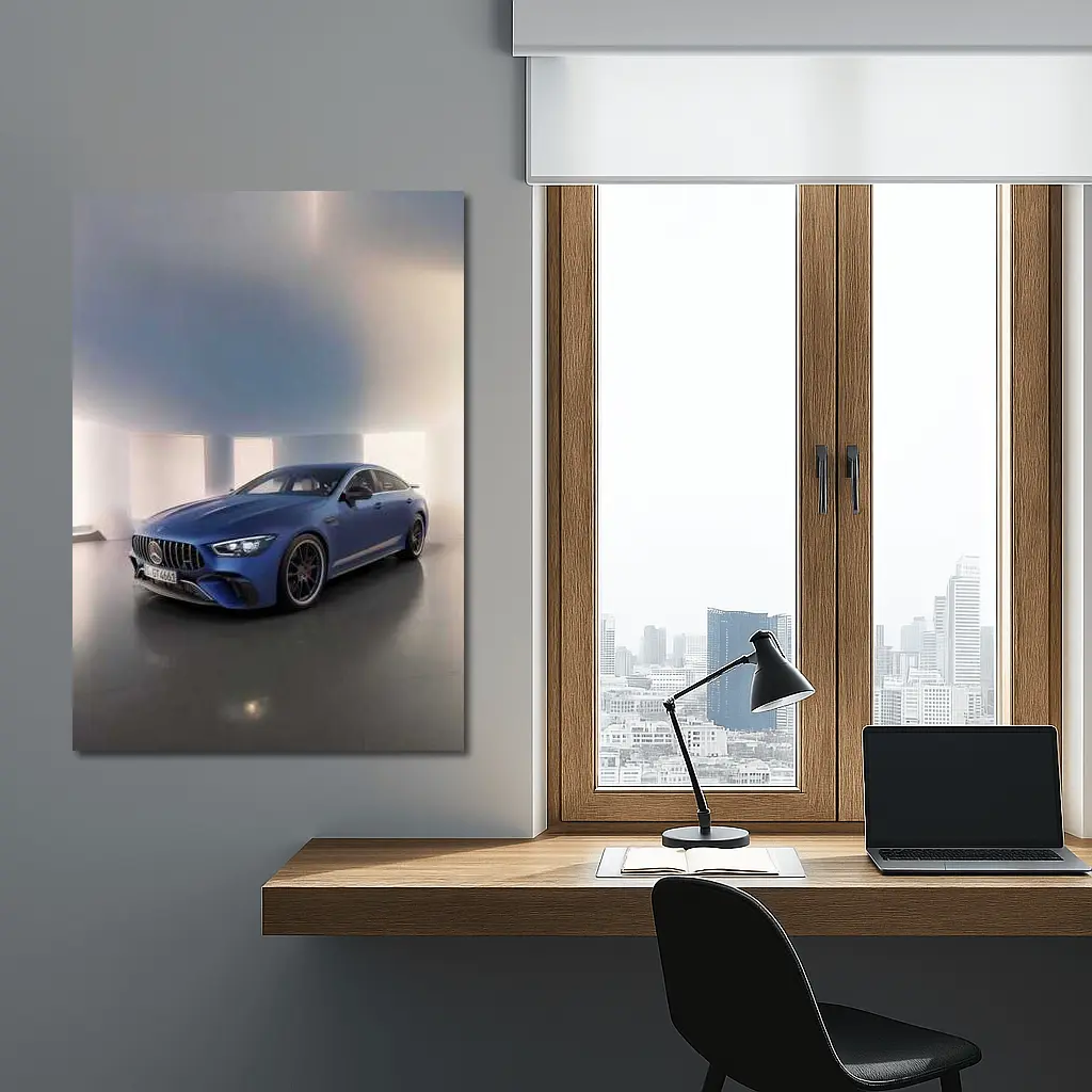 Mercedes AMG GT 63 Blue Studio Shot – Wall Art
