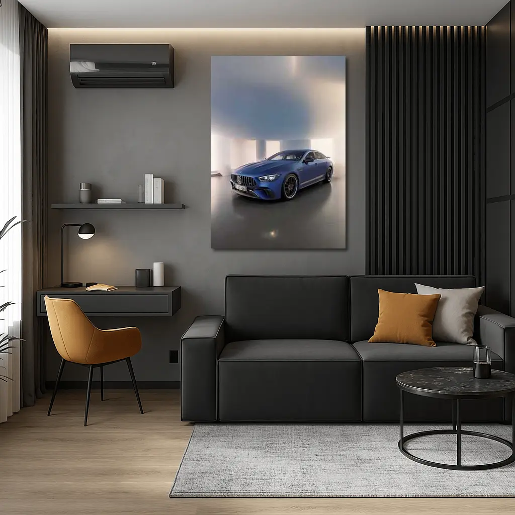 Mercedes AMG GT 63 Blue Studio Shot – Wall Art