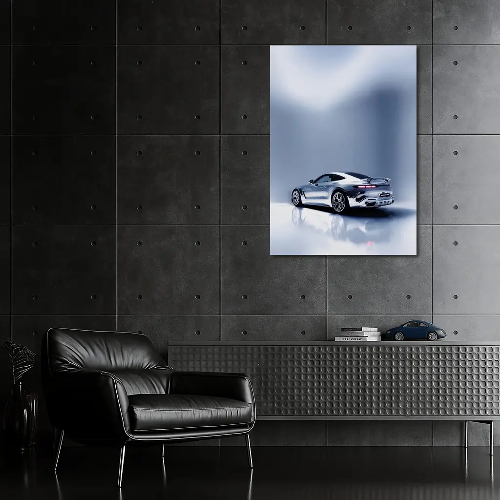 Mercedes AMG GT Silver Studio Shot – Wall Art