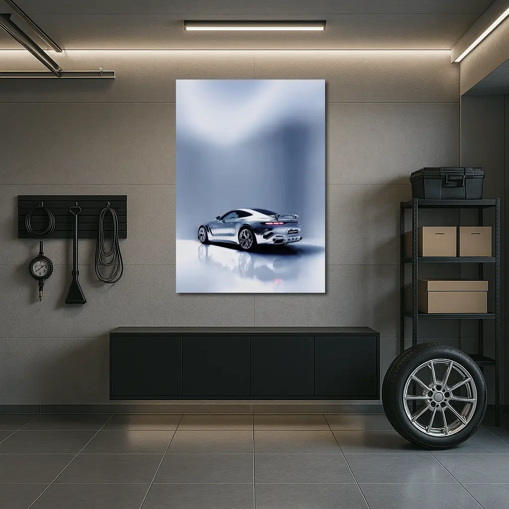 Mercedes AMG GT Silver Studio Shot – Wall Art