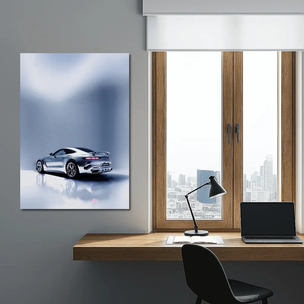 Mercedes AMG GT Silver Studio Shot – Wall Art