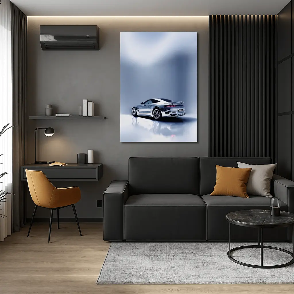 Mercedes AMG GT Silver Studio Shot – Wall Art