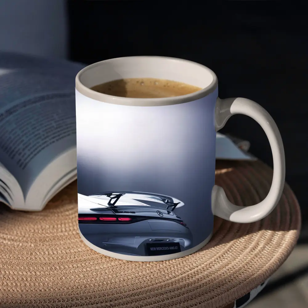 Mercedes AMG GT Silver Studio Rear View – Mugs