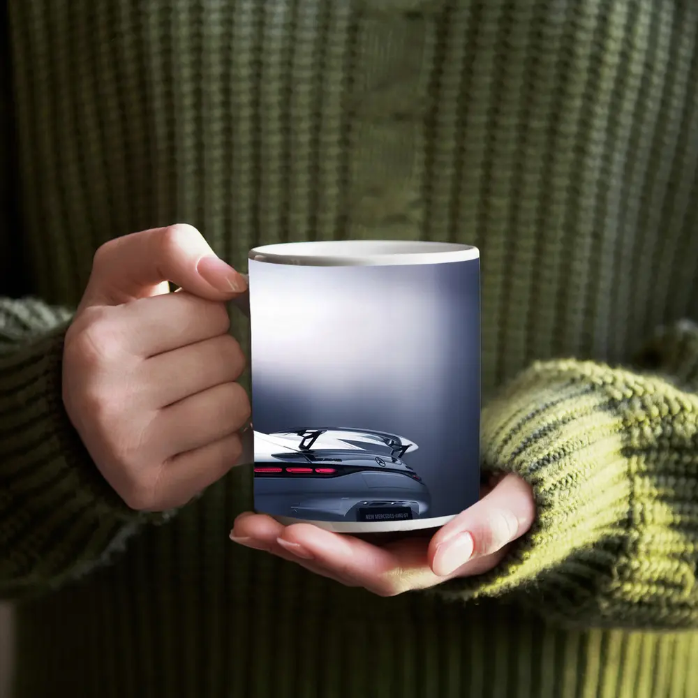 Mercedes AMG GT Silver Studio Rear View – Mugs