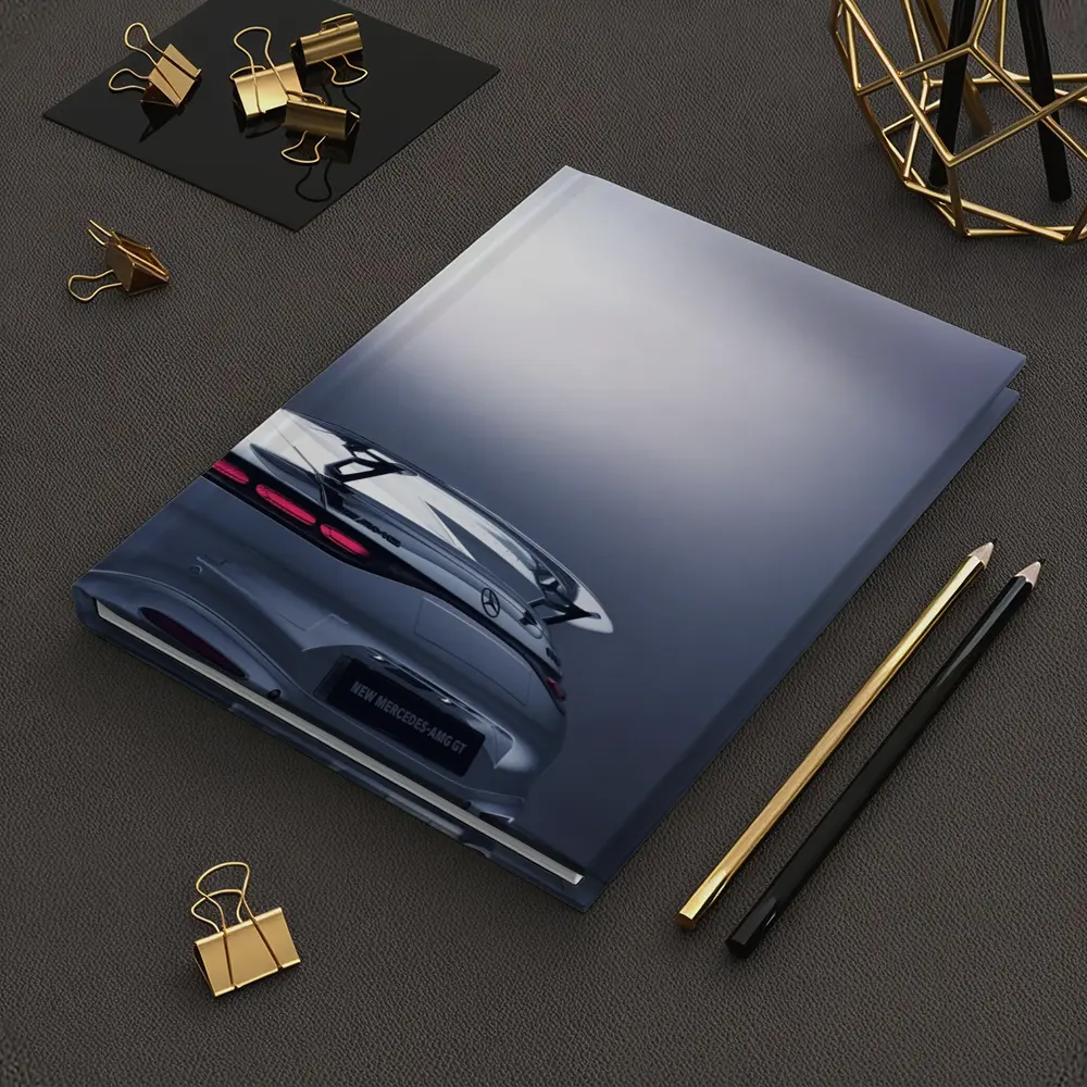 Mercedes AMG GT Silver Studio Rear View – Notebooks