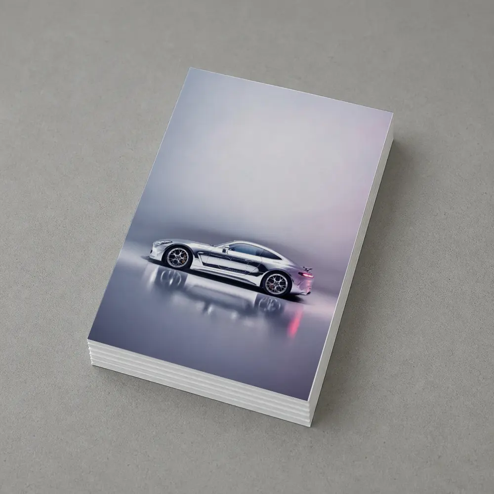 Mercedes AMG GT Silver Studio Background – Postcards