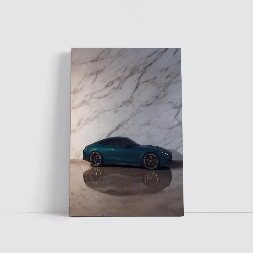 Mercedes AMG GT Teal Marble Background – Wall Art