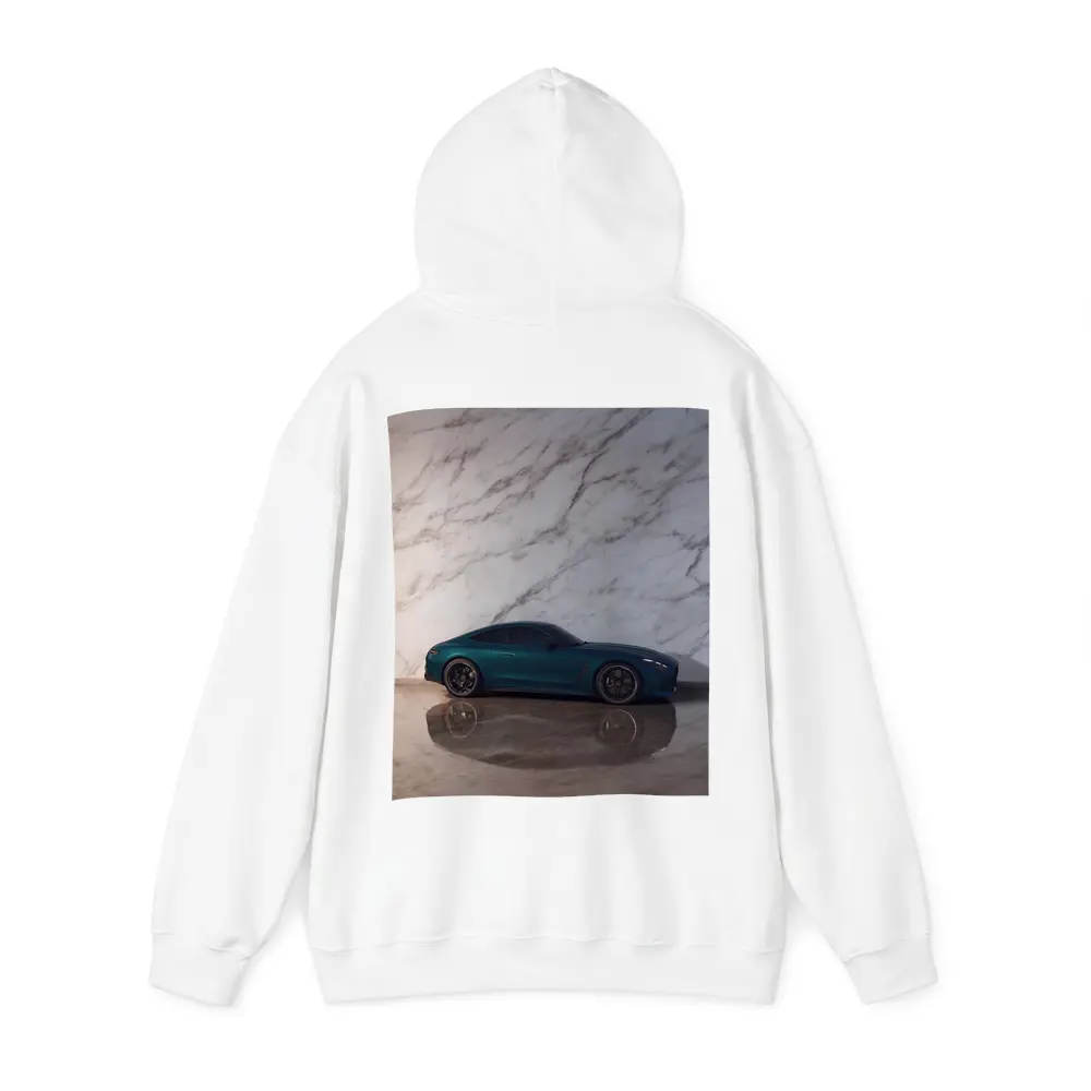 Mercedes AMG GT Teal Marble Background – Hoodies