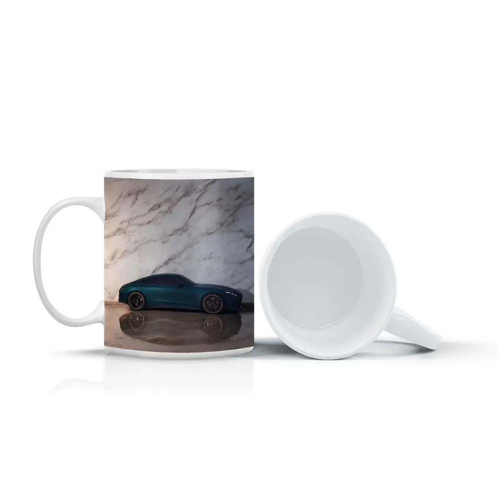 Mercedes AMG GT Teal Marble Background – Mugs