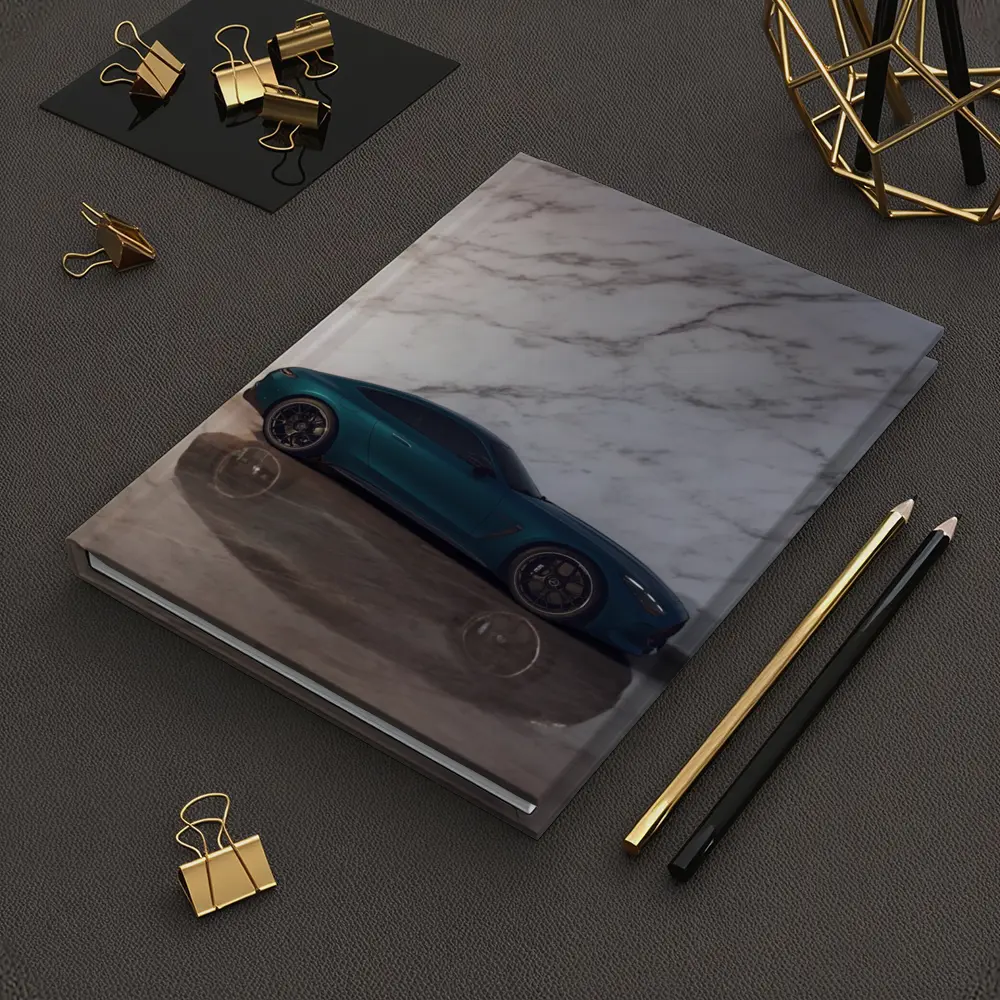 Mercedes AMG GT Teal Marble Background – Notebooks