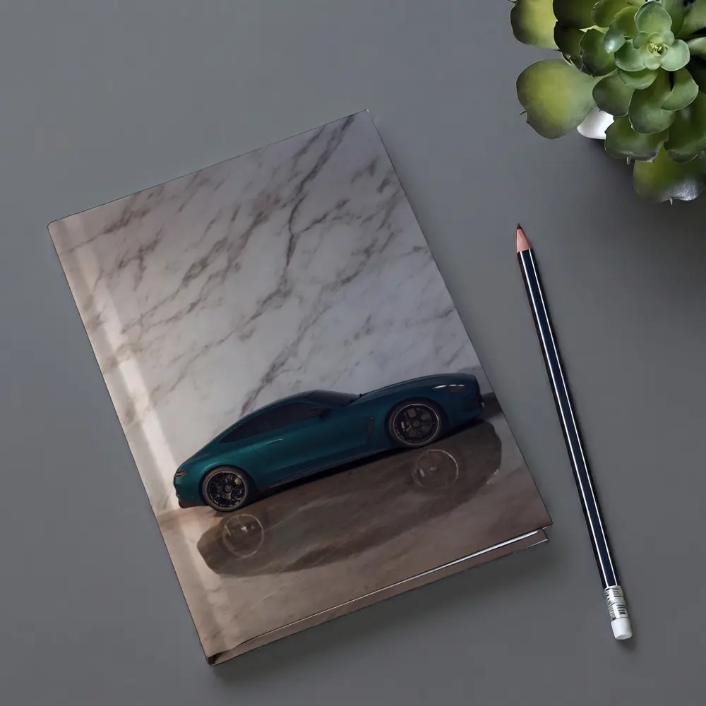 Mercedes AMG GT Teal Marble Background – Notebooks