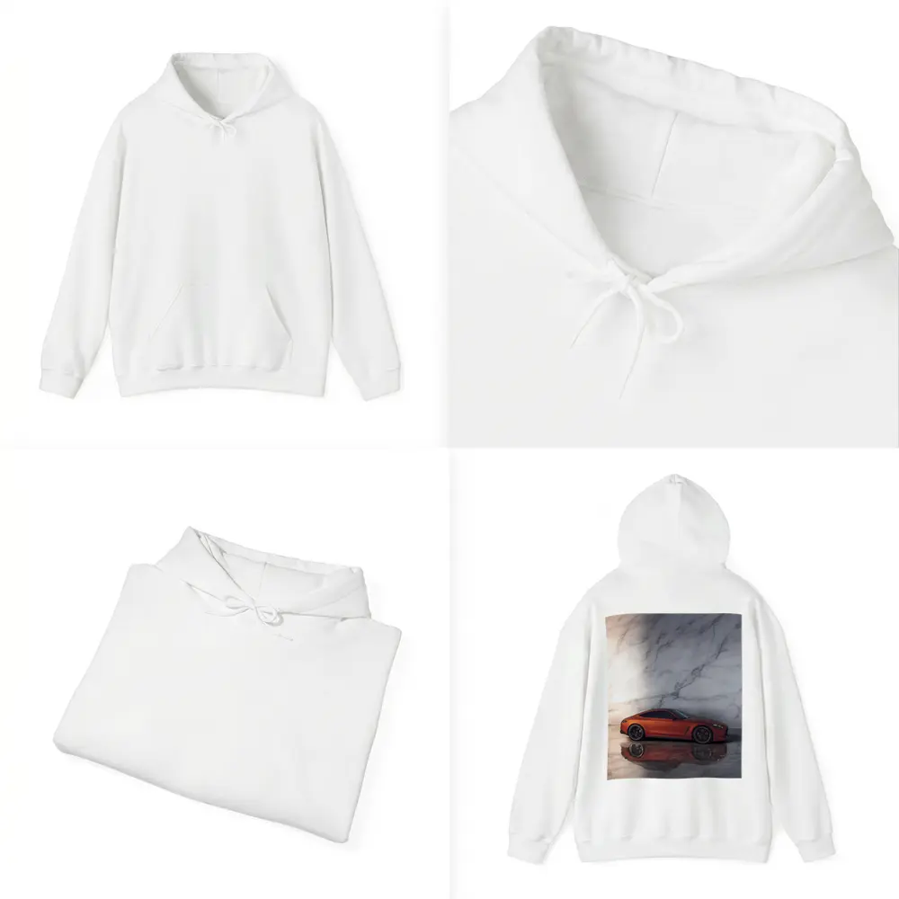BMW M8 Orange Coupe Marble Studio – Hoodies