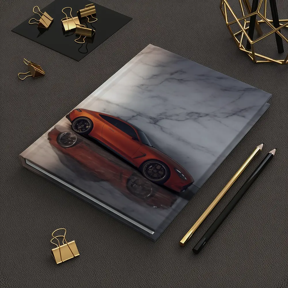 BMW M8 Orange Coupe Marble Studio – Notebooks