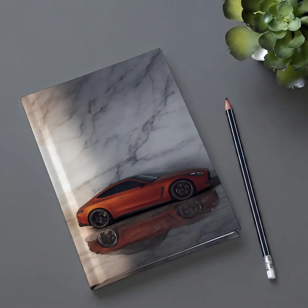 BMW M8 Orange Coupe Marble Studio – Notebooks
