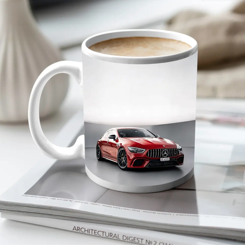 Mercedes AMG GT Red Studio Showroom – Mugs