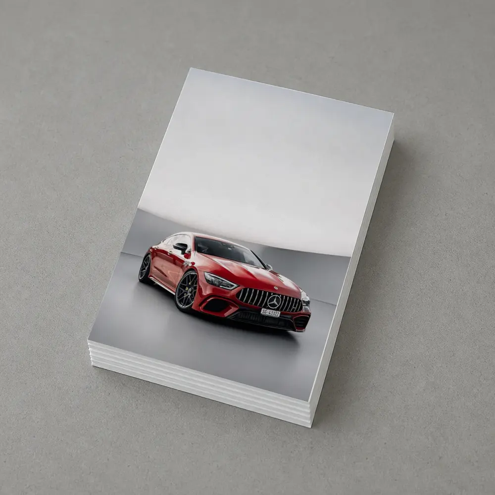 Mercedes AMG GT Red Studio Showroom – Postcards