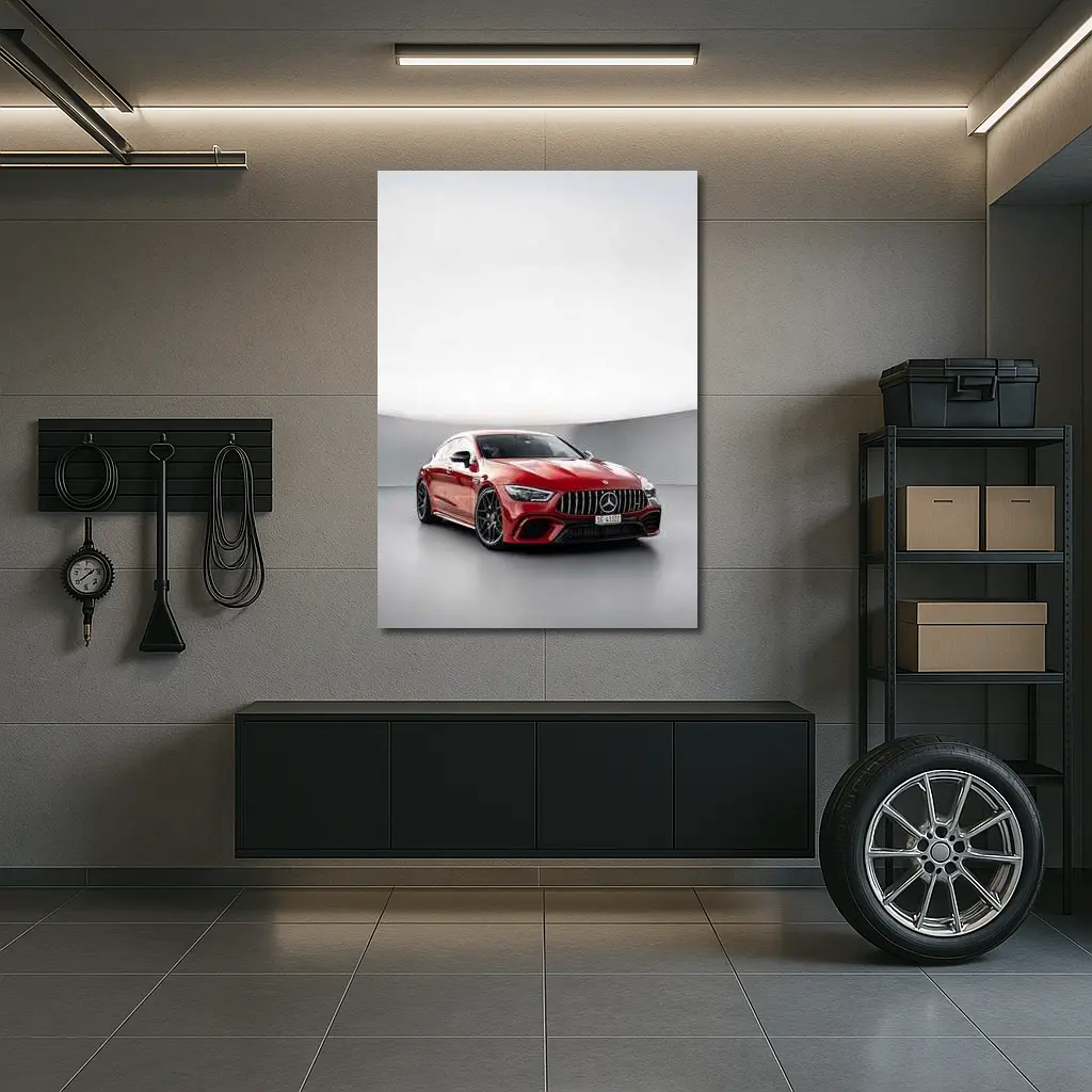 Mercedes AMG GT Red Studio Showroom – Wall Art