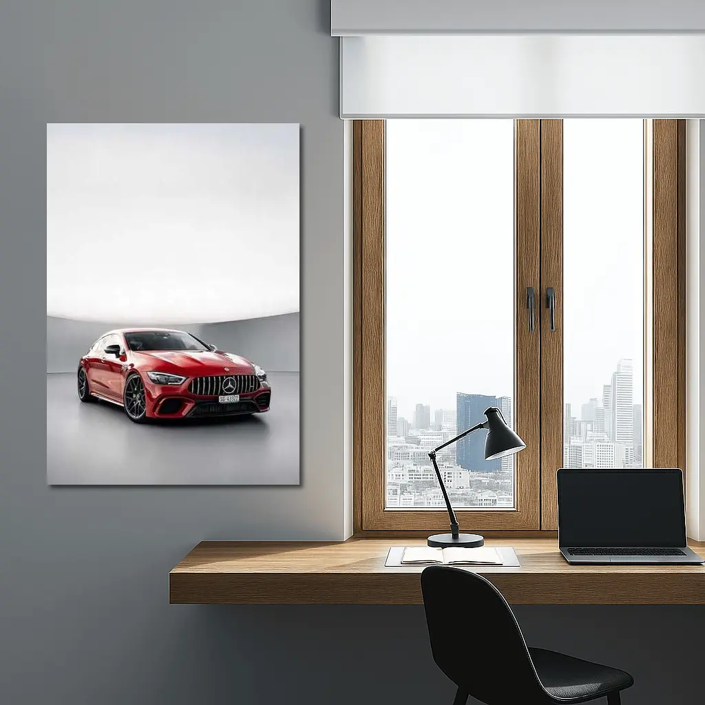 Mercedes AMG GT Red Studio Showroom – Wall Art