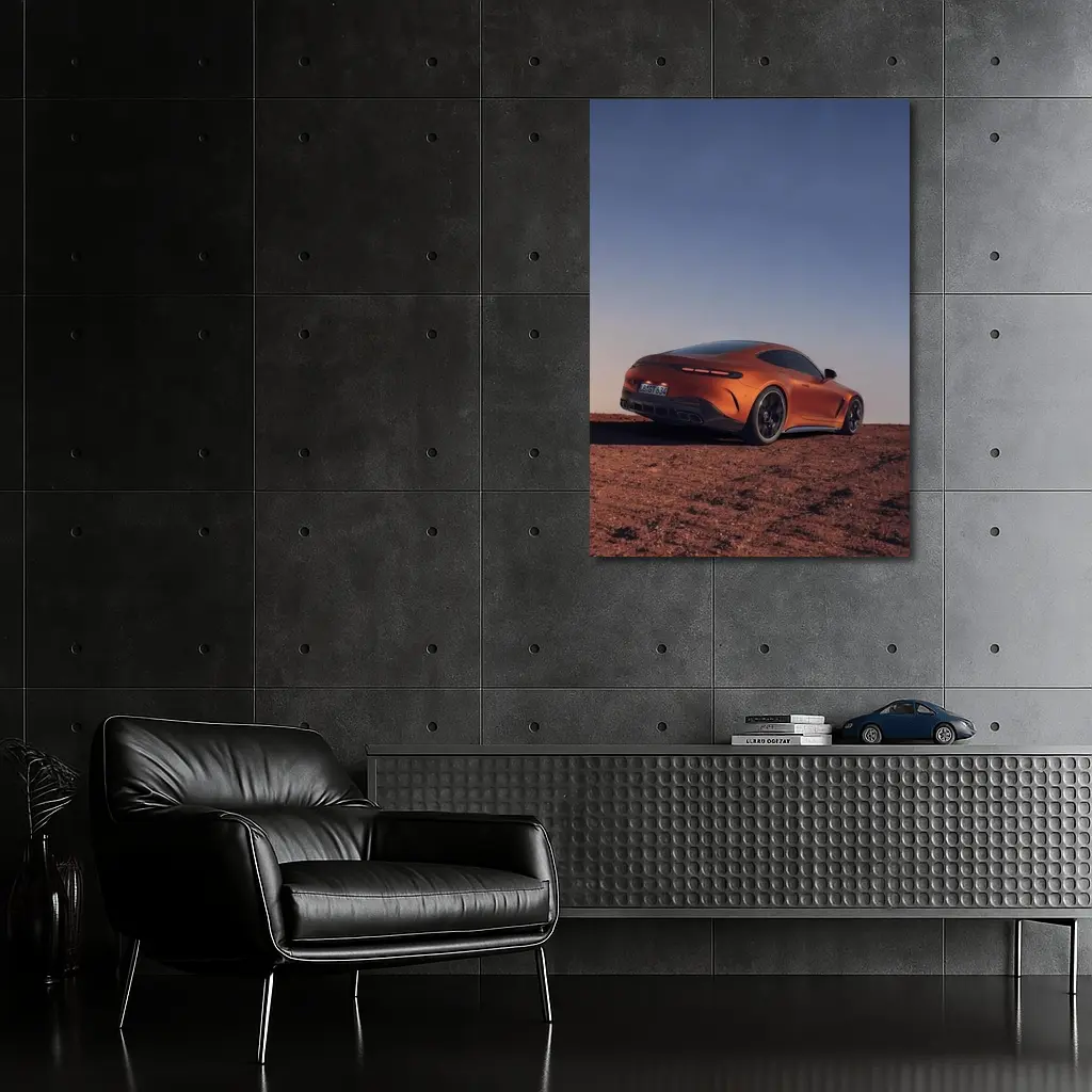 Mercedes AMG GT Orange Desert Dusk – Wall Art
