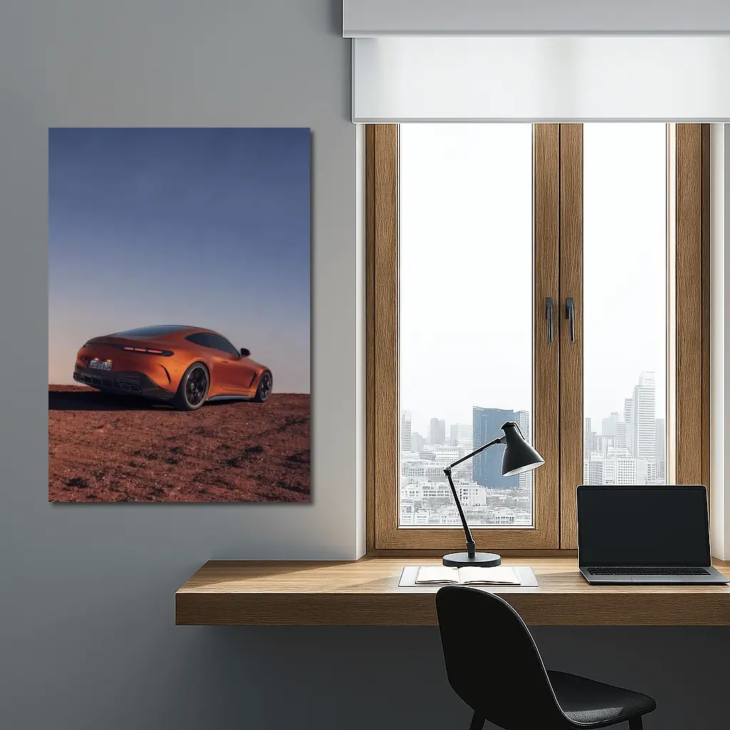 Mercedes AMG GT Orange Desert Dusk – Wall Art