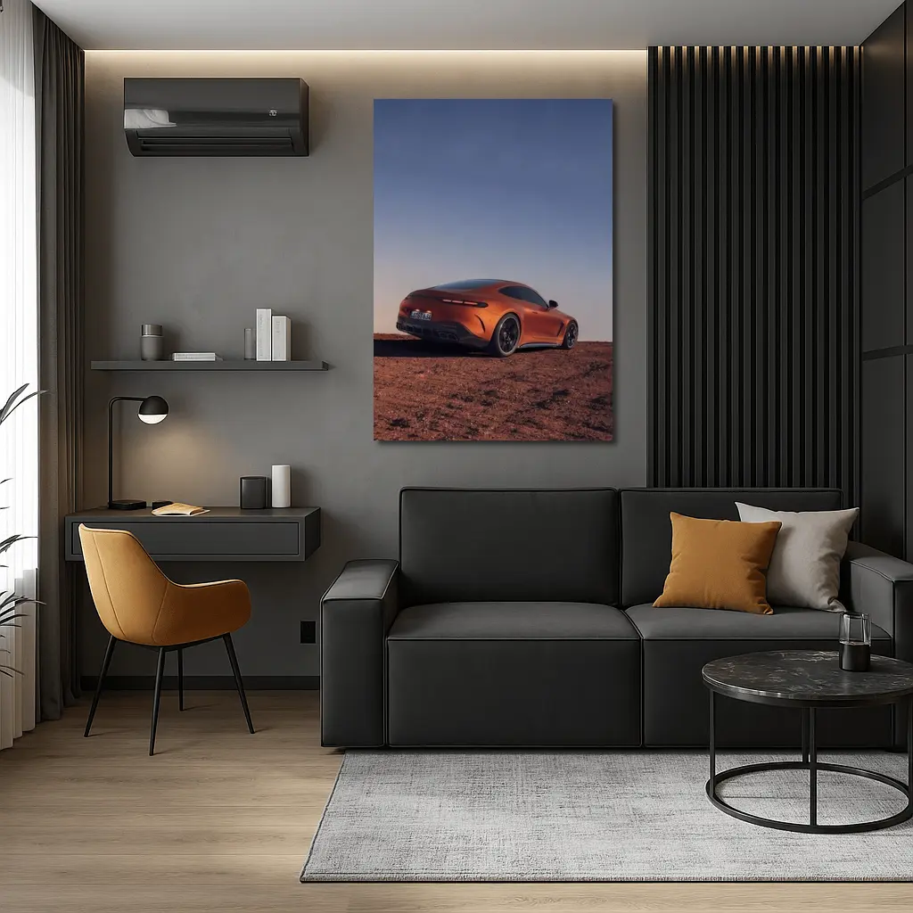 Mercedes AMG GT Orange Desert Dusk – Wall Art