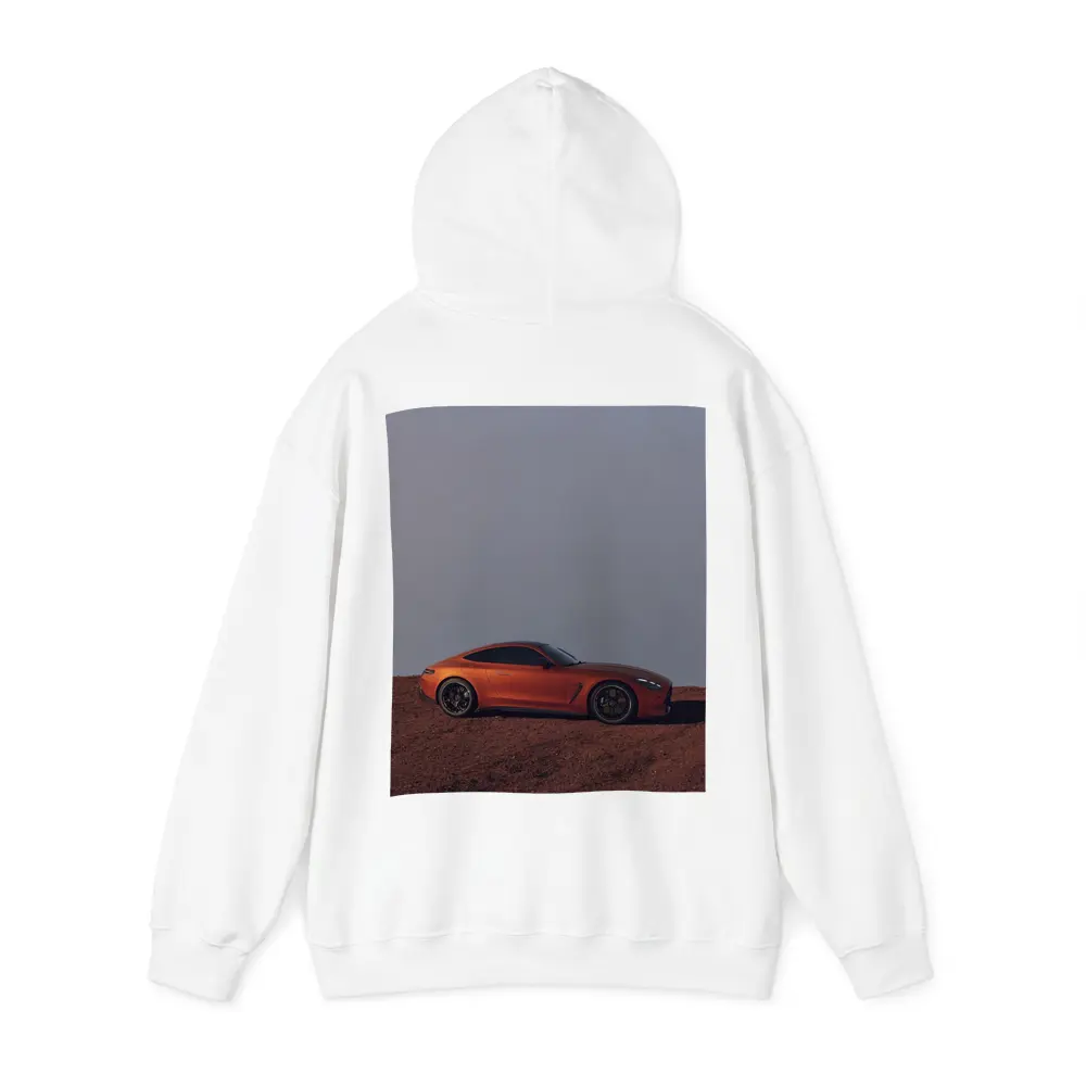 Mercedes AMG GT Orange Desert Landscape Side – Hoodies