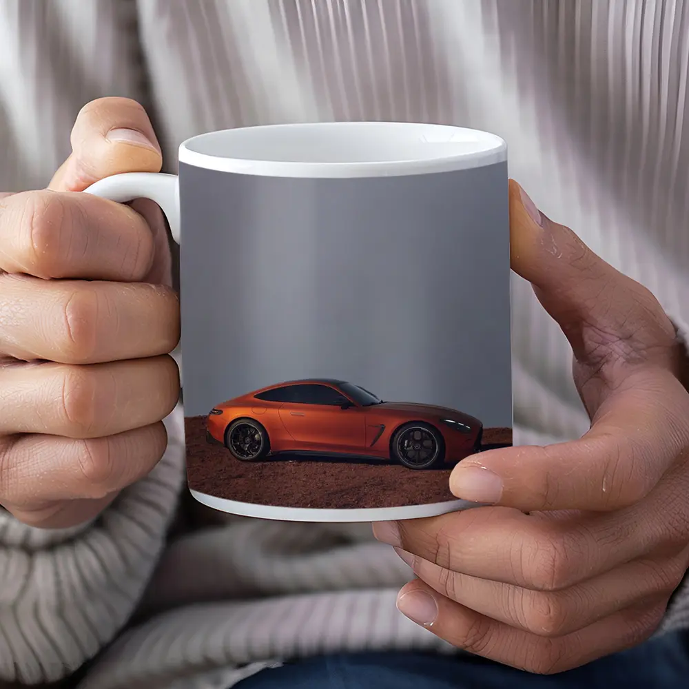 Mercedes AMG GT Orange Desert Landscape Side – Mugs