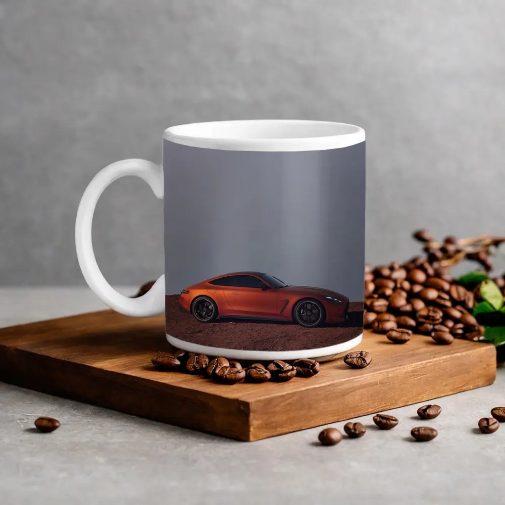 Mercedes AMG GT Orange Desert Landscape Side – Mugs