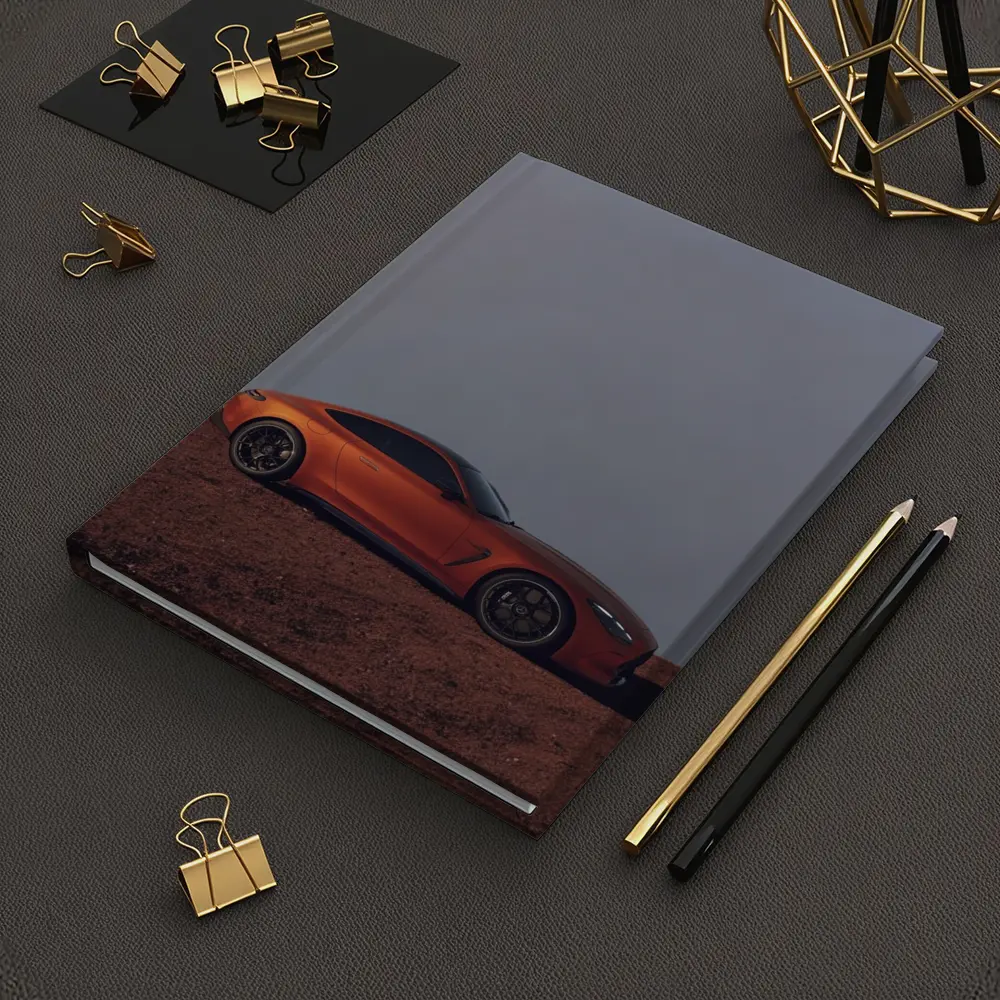 Mercedes AMG GT Orange Desert Landscape Side – Notebooks