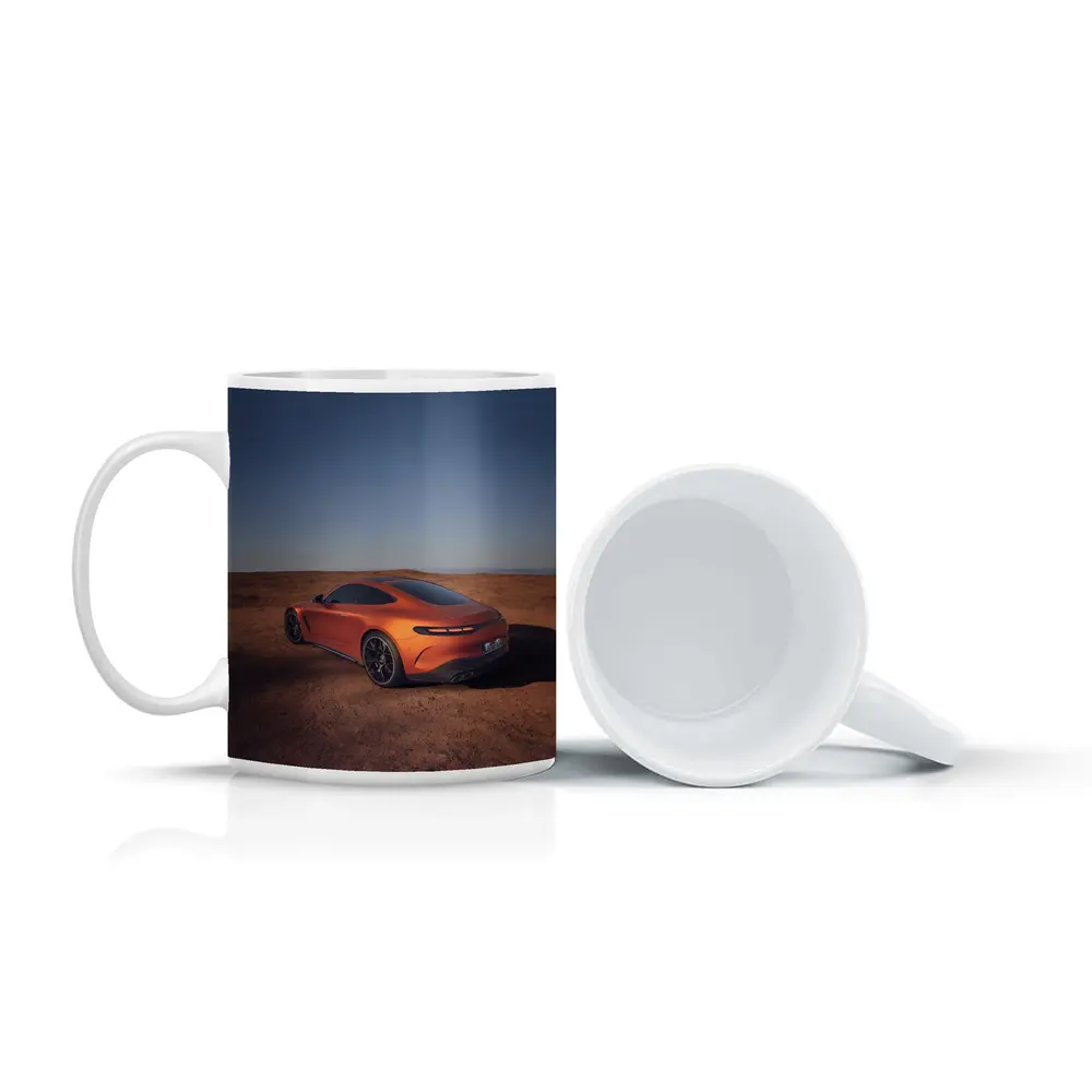 Mercedes AMG GT Orange Desert Landscape – Mugs