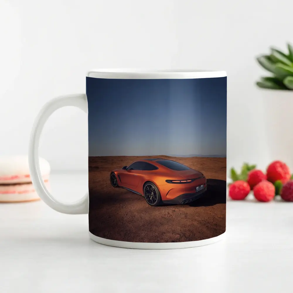 Mercedes AMG GT Orange Desert Landscape – Mugs